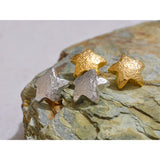 Henna Star Stud Earrings – Textured Vintage Style & Water Resistant | Huna Jewelry