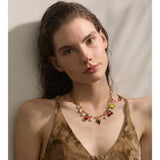 Adeline Fruit Charm Pendant Necklace – Playful Waterproof Jewelry | Huna Jewelry