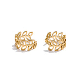 Della Leaves Cuff Earrings – Non-Pierced & Hypoallergenic Jewelry | Huna Jewelry
