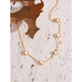 Addison Heart Shell Pendant – Elegant Thin Necklace for Everyday Wear | Huna Jewelry