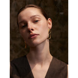 Autumn Rectangle Drop Earrings – Modern & Elegant, Water-Resistant | Huna Jewelry