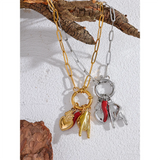 Anita Red Chili Heart Cool Necklace – Trendy Charm Pendant Jewelry | Huna Jewelry