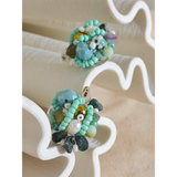 Solara Boho Stud Earrings – Handmade Pearl & Crystal Beaded Charm | Huna Jewelry