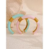 Madelyn Blue & Pink Cuff Bangle Bracelet – Stylish & Trendy | Huna Jewelry