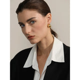 Lainey Wide C-Shape Huggie Earrings – Modern & Chic Jewelry | Huna Jewelry