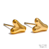 Charlie A-Z Initial Stud Earrings – Minimalist & Tarnish-Resistant | Huna Jewelry