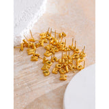 Charlie A-Z Initial Stud Earrings – Minimalist & Tarnish-Resistant | Huna Jewelry