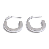 Kourtney Minimalist U-Shape Huggie Earrings – Sleek Everyday Elegance | Huna Jewelry