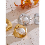 Ronda Pearl Stud Earrings – Elegant & Chic Classic Jewelry for Women | Huna Jewelry