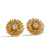 Kai Daisy Stud Earrings – Waterproof Floral Jewelry with Sparkle | Huna Jewelry
