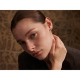 Josephine Dangle Chain Earrings – Chic Rectangular Studs, Waterproof | Huna Jewelry