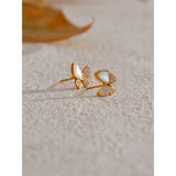 Macie Butterfly Stud Earrings – Delicate Cubic Zirconia Design | Huna Jewelry