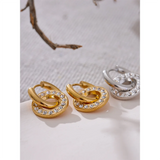 Alma Gold Floral Earrings – Elegant Nature-Inspired Jewelry | Huna Jewelry