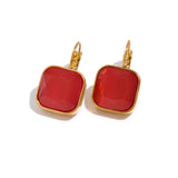 Harlow Opaline Charm Hook Earrings – Vintage Elegance with a Modern Twist | Huna Jewelry