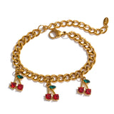 Odette Cherry Jewelry Set – Stylish Bracelet & Necklace | Huna Jewelry