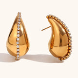 Hollow Droplet Earrings – Minimalist Lightweight Jewelry | Huna Jewelry