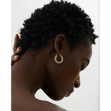 Paloma Hoop Earrings – Gold Plated Hoop with Mini Zirconia Stones | Huna Jewelry