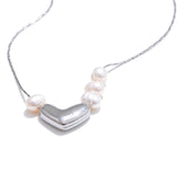 Millie Pearl & Heart Necklace – Simple & Classic Love Pendant | Huna Jewelry