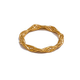 Aubrey Thin Textured Ring – Minimalist & Elegant Everyday Jewelry | Huna Jewelry