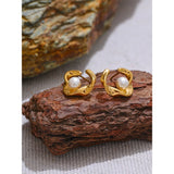 Kylie Pearl Stud Earrings – Classic & Chic Everyday Jewelry | Huna Jewelry