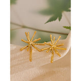Fleur Firework Stud Earrings – Dazzling & Unique Piece | Huna Jewelry