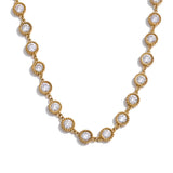 Mia Round Chain Necklace – Sparkling Cubic Zirconia Jewelry Gift | Huna Jewelry