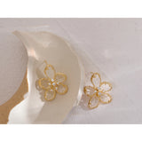 Gertrude Flower Stud Earrings – Exquisite & Trendy Jewelry | Huna Jewelry