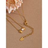 Emilia Bow and Pearl Pendant Necklace – Chic & Sweet Golden Jewelry | Huna Jewelry