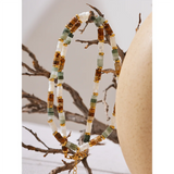 Ruby Natural Stone Beaded Necklace – Waterproof & Elegant Jewelry | Huna Jewelry