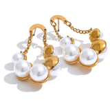 Alethea Pearl Drop Earrings – Elegant & Timeless Jewelry | Huna Jewelry