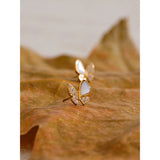Macie Butterfly Stud Earrings – Delicate Cubic Zirconia Design | Huna Jewelry