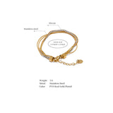 Lina  Shiny CZ Layered Chain Bracelet – Waterproof Sparkling Jewelry | Huna Jewelry