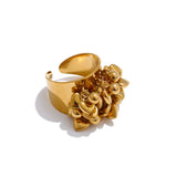 Elise Heart Cuff Ring – Wide Adjustable Statement Jewelry for Women | Huna Jewelry