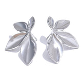 Lena Leaves Flower Stud Earrings - Hypoallergenic & Waterproof | Huna Jewelry