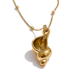 Willow Conch Pendant Necklace – Elegant Coastal Inspired Jewelry | Huna Jewelry