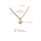 Eloise Cubic Zirconia Beaded Necklace – Waterproof & Sparkling Design | Huna Jewelry