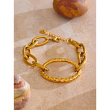 Nida Chain Link Bracelet – Oval Design & Hypoallergenic Jewelry | Huna Jewelry