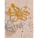 Irene Hollow Flower Drop Earrings – Lightweight Statement Jewelry | Huna Jewelry