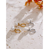 Lilibet Pearl Drop Earrings – Elegant & Timeless Dangle Jewelry | Huna Jewelry