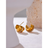 Keira Curve Gold Huggie Earrings – Trendy & Chic Jewelry | Huna Jewelry