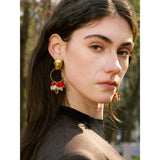 Dorothea Shell Conch Drop Earrings – Elegant Gold Jewelry | Huna Jewelry