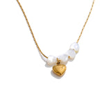 Zoe Shell Heart Pendant – Chic & Trendy Necklace for Women | Huna Jewelry