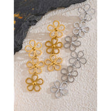 Camryn Floral Drop Earrings – Trendy Waterproof Statement Jewelry | Huna Jewelry
