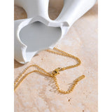 Coco Double Layer Necklace – Waterproof Cubic Zirconia Jewelry | Huna Jewelry