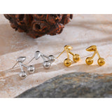 Wanda Cherry Stud Earrings – Cute & Water Resistant Everyday Jewelry | Huna Jewelry