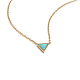 Atira Triangle Pendant Necklace – Dainty Natural Stone Jewelry | Huna Jewelry