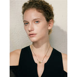 Paisley Pearl Pendant Necklace – Sleek & Modern Statement Jewelry | Huna Jewelry