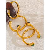 Whitney Natural Stone Cuff Bracelet – Gold & Water-Resistant | Huna Jewelry