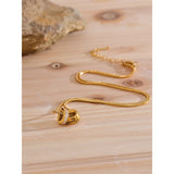 Giuliana "Heureuse" Pendant Necklace – Engraved & Zircon Bead Design | Huna Jewelry