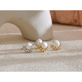 Glory Pearl Stud Earrings – Classic Small Sparkle Jewelry | Huna Jewelry